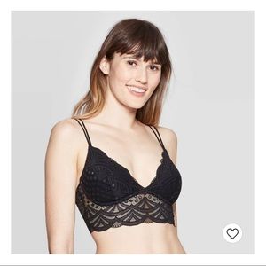 Target Auden Longline Lace Bralette - size XL black
